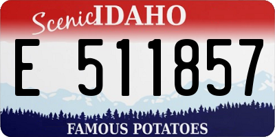 ID license plate E511857