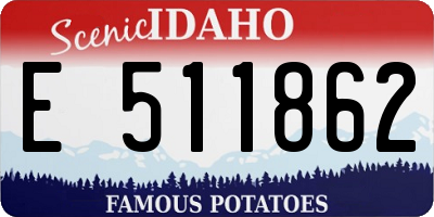 ID license plate E511862