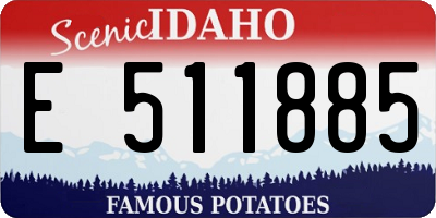 ID license plate E511885