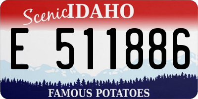 ID license plate E511886