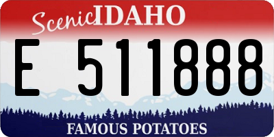 ID license plate E511888