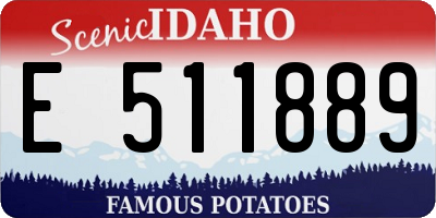 ID license plate E511889