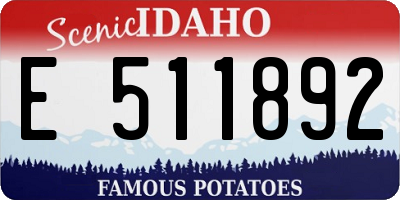 ID license plate E511892