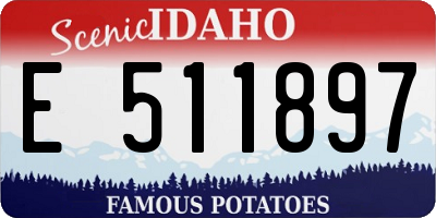ID license plate E511897