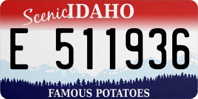 ID license plate E511936