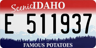 ID license plate E511937