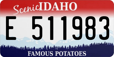 ID license plate E511983