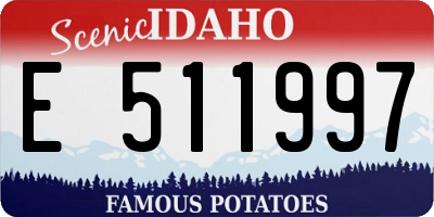 ID license plate E511997