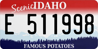 ID license plate E511998
