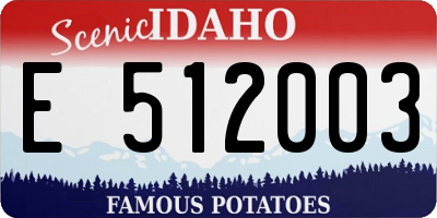 ID license plate E512003