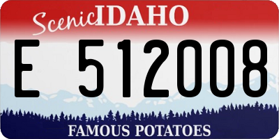 ID license plate E512008