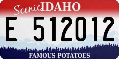 ID license plate E512012