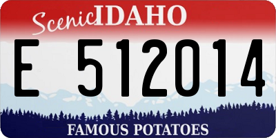 ID license plate E512014
