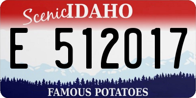 ID license plate E512017