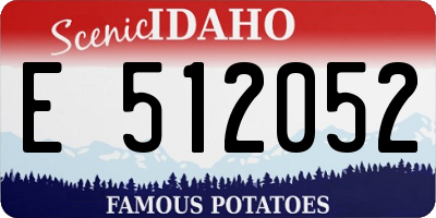 ID license plate E512052