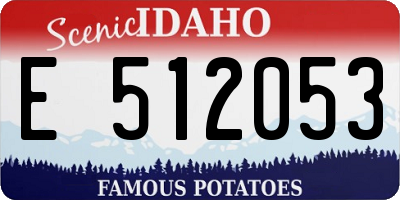 ID license plate E512053
