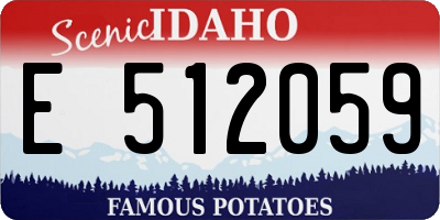 ID license plate E512059