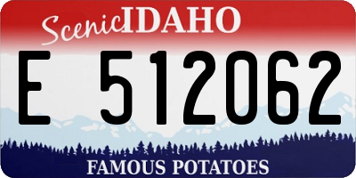 ID license plate E512062
