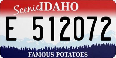 ID license plate E512072