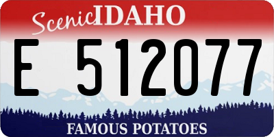 ID license plate E512077