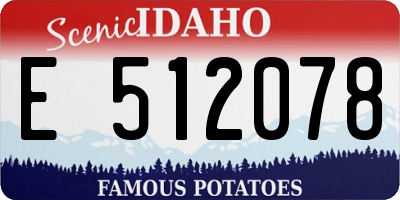 ID license plate E512078