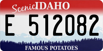 ID license plate E512082