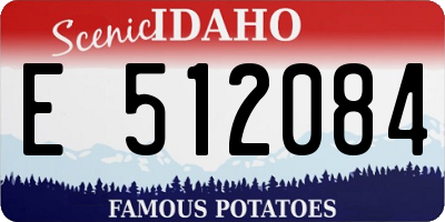 ID license plate E512084