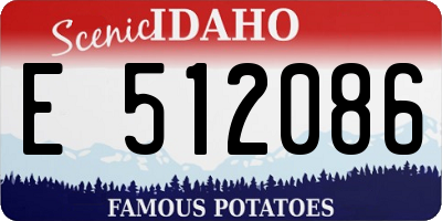 ID license plate E512086