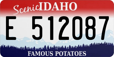 ID license plate E512087