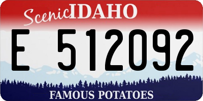 ID license plate E512092