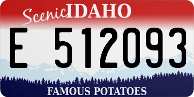 ID license plate E512093