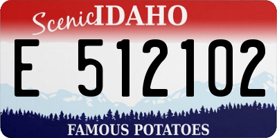 ID license plate E512102