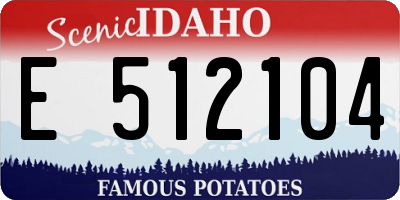 ID license plate E512104