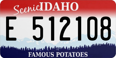 ID license plate E512108