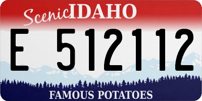 ID license plate E512112
