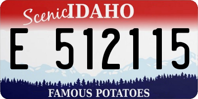 ID license plate E512115
