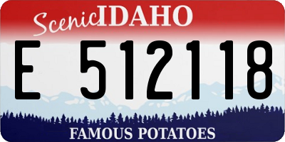 ID license plate E512118