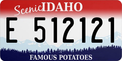 ID license plate E512121