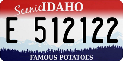 ID license plate E512122