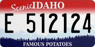 ID license plate E512124