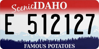 ID license plate E512127