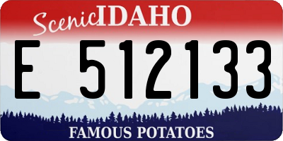 ID license plate E512133
