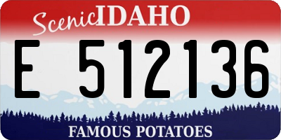 ID license plate E512136