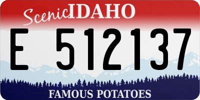 ID license plate E512137