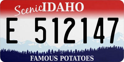 ID license plate E512147