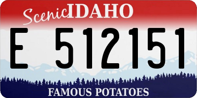 ID license plate E512151