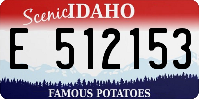 ID license plate E512153