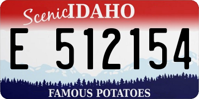 ID license plate E512154