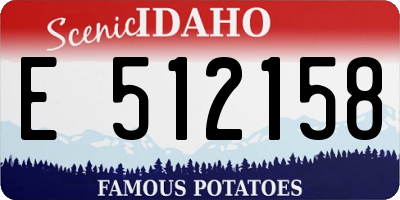 ID license plate E512158