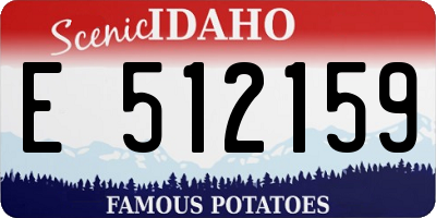 ID license plate E512159